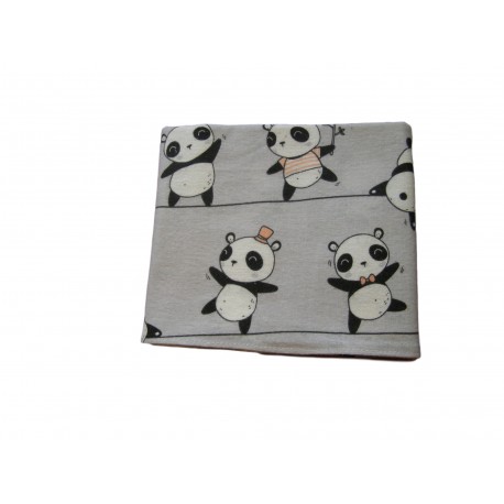Flanelová plienka, sivé pandy